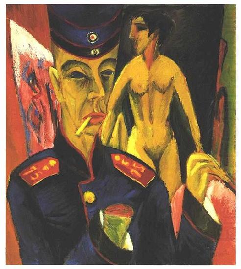 Ernst Ludwig Kirchner Self-portrait as a Soldier china oil painting image